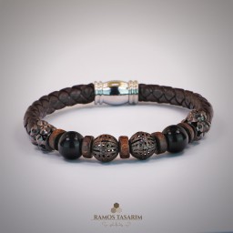 Doğaltaş Erkek (Hematit ve Onix)