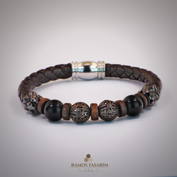 Doğaltaş Erkek (Hematit ve Onix)