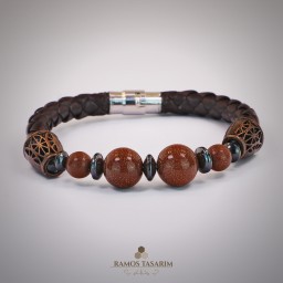 Doğaltaş Erkek (Hematit ve Onix)