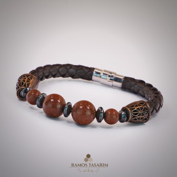 Doğaltaş Erkek (Hematit ve Onix)