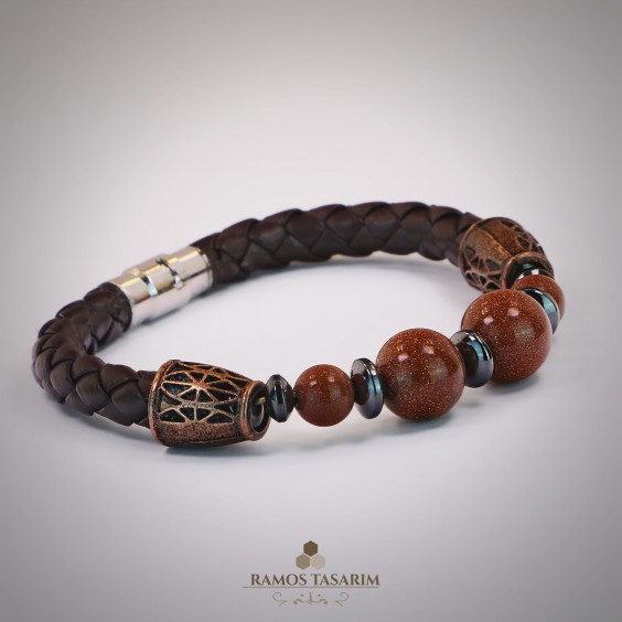 Doğaltaş Erkek (Hematit ve Onix)