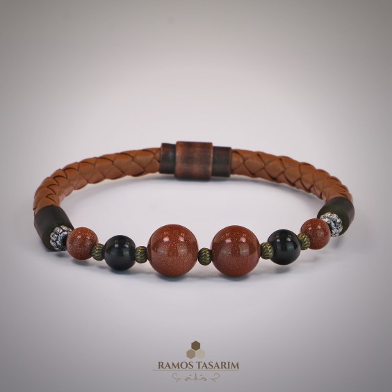 Doğaltaş Erkek (Hematit ve Onix)