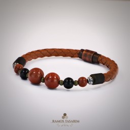 Doğaltaş Erkek (Hematit ve Onix)