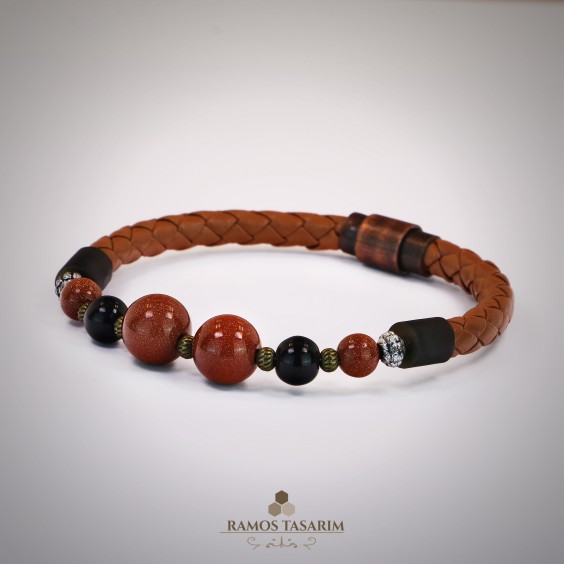 Doğaltaş Erkek (Hematit ve Onix)