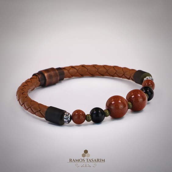 Doğaltaş Erkek (Hematit ve Onix)