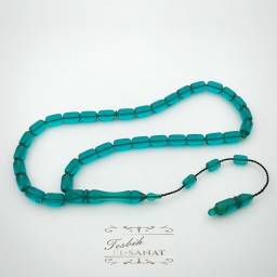 Damla Kehribar Usta İşi Sistemli Püsküllü Tesbih (7 x 11mm)