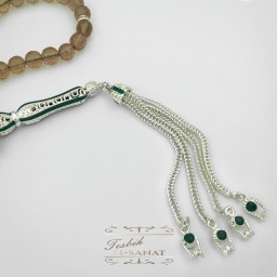 Zultanit ve İşlemeli Gümüş Kaplama Püskül 1.Sınıf İşçilik