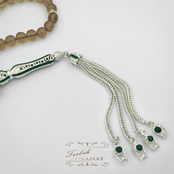 Zultanit ve İşlemeli Gümüş Kaplama Püskül 1.Sınıf İşçilik Zultanit ve İşlemeli Gümüş Kaplama Püskül 1.Sınıf İşçilik