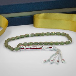 Zultanit ve İşlemeli Gümüş Kaplama Püskül 1.Sınıf İşçilik (6 X 9 mm)