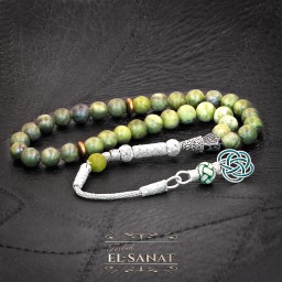 Hakiki Yeşim Doğal Taş Tesbih (8mm)