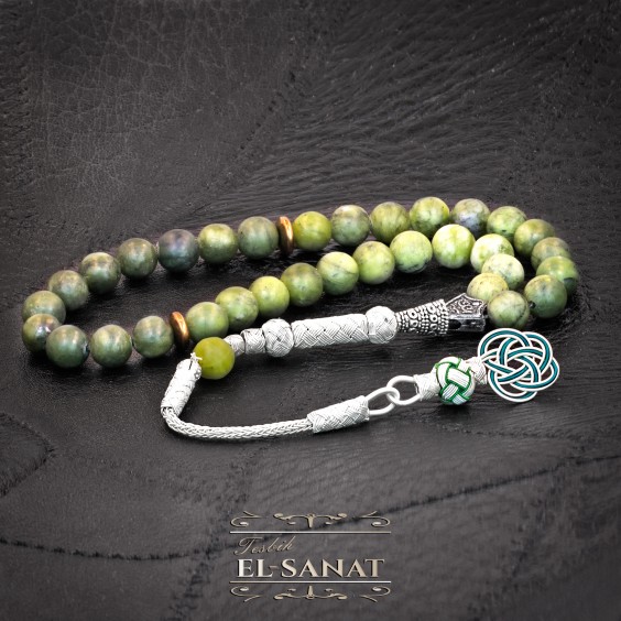 Hakiki Yeşim Doğal Taş Tesbih (8mm)