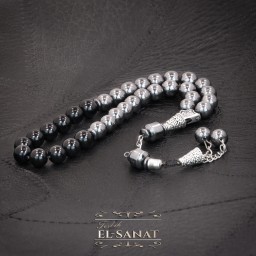 Hematit ve Onix Doğal Taş Tesbih (8mm)