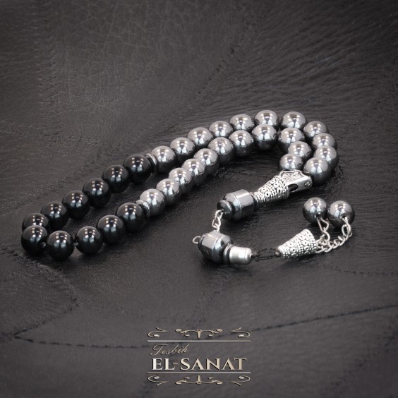 Hematit ve Onix Doğal Taş Tesbih (8mm)