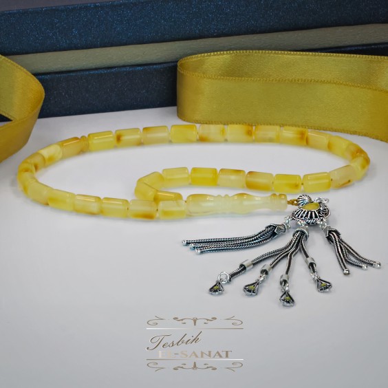 Litvanya Kaya Damla Kehribar Kapsül Kesim 925 Ayar Gümüş Püsküllü Tesbih (6x10mm) Litvanya Kaya Damla Kehribar Kapsül Kesim 925 Ayar Gümüş Püsküllü Tesbih (6x10mm)