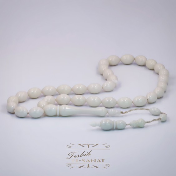 Deve Kemiği Usta İşi Sistemli Püsküllü Tesbih (8,5 x 12,5mm)