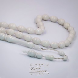 Deve Kemiği Usta İşi Sistemli Püsküllü Tesbih (8,5 x 12,5mm)