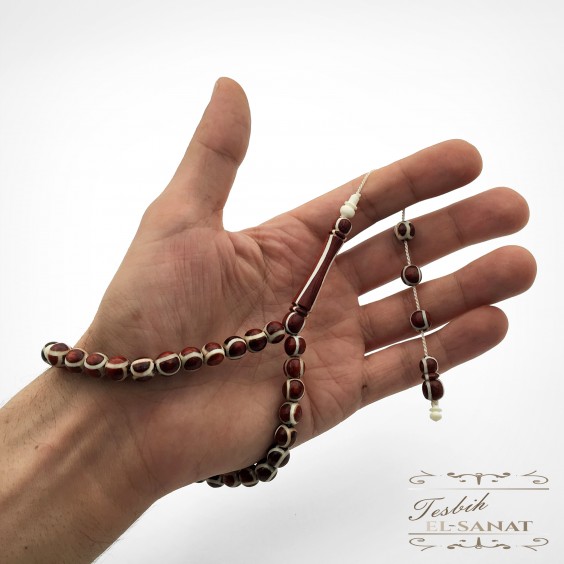 Deve Kemiği ve Kuka Ağacı Küre Kesim Efe Boy Usta İşi Sistemli Püsküllü Tesbih (8 x 8mm) Deve Kemiği ve Kuka Ağacı Küre Kesim Efe Boy Usta İşi Sistemli Püsküllü Tesbih (8 x 8mm)