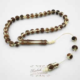 Deve Kemiği ve Kuka Ağacı Küre Kesim Efe Boy Usta İşi Sistemli Püsküllü Tesbih (8 x 8mm)