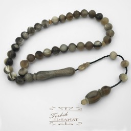 Bufalo Boynuzu Küre Kesim Efe Boy Usta İşi Sistemli Püsküllü Tesbih (7,5 x 7,5mm)