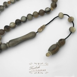 Bufalo Boynuzu Küre Kesim Efe Boy Usta İşi Sistemli Püsküllü Tesbih (7,5 x 7,5mm)