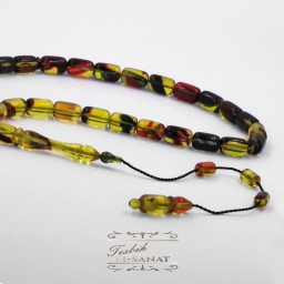 Damla Kehribar Usta İşi Sistemli Püsküllü Tesbih (7 x 11mm)