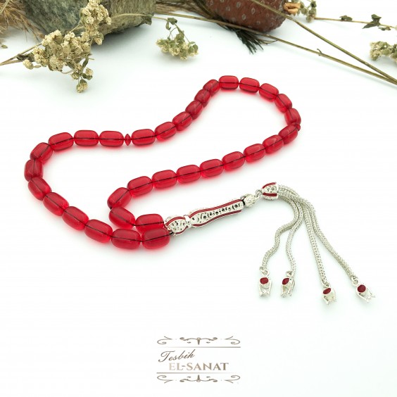 Gümüş Kaplama Kapsül Kesim Uçak Camı Tesbih (8x12mm) Gümüş Kaplama Kapsül Kesim Uçak Camı Tesbih (8x12mm)