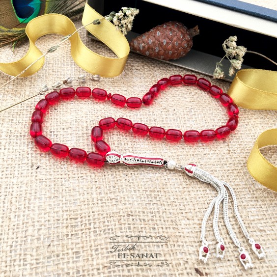 Gümüş Kaplama Kapsül Kesim Uçak Camı Tesbih (8x12mm) Gümüş Kaplama Kapsül Kesim Uçak Camı Tesbih (8x12mm)