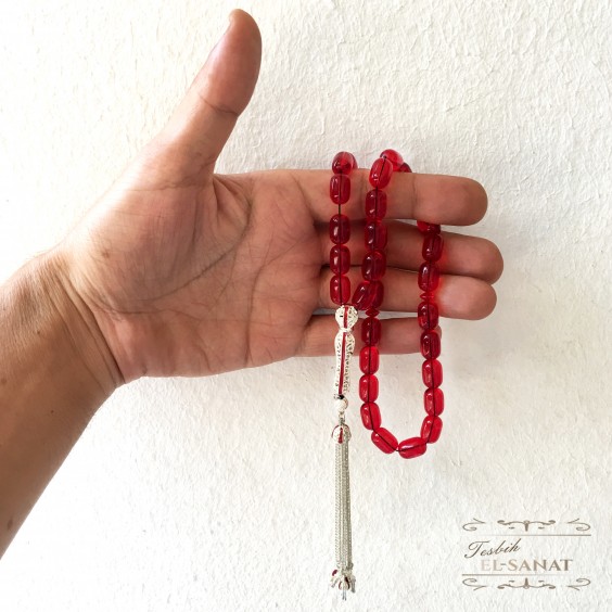 Gümüş Kaplama Kapsül Kesim Uçak Camı Tesbih (8x12mm) Gümüş Kaplama Kapsül Kesim Uçak Camı Tesbih (8x12mm)