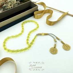 Kazaz Püsküllü Kapsül Kesim Uçak Camı Tesbih (8x12mm)